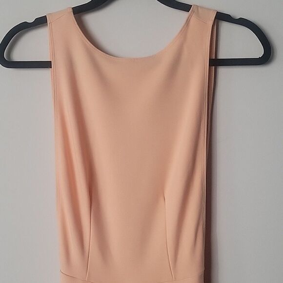 NEW American Apparel Peach Orange Y2k Skater Mini Fit Flare Dress S Indie Sexy - Picture 3 of 16